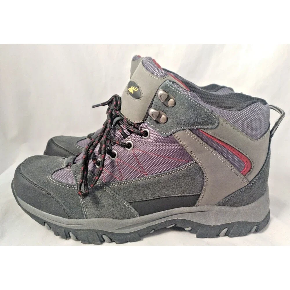 Deer Stags Gray Anchor Waterproof Suede Hiking Boots/Shoes-Men's 10.5 Medium-NEW